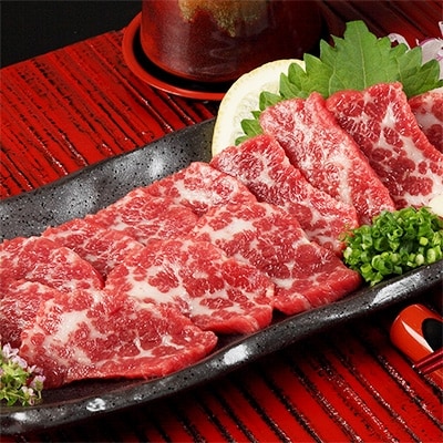 【熊本特産】馬刺し3種の盛り合わせ(霜降り100g/ロース100g/赤身200g)+タレ付
