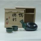 小杉焼栄一窯の鴨徳利　工芸品(陶器)　