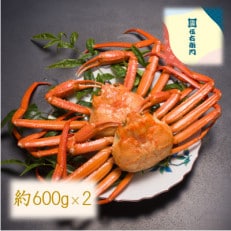 【富山県新湊産】 ボイル紅ズワイ蟹姿(約600g)×2杯