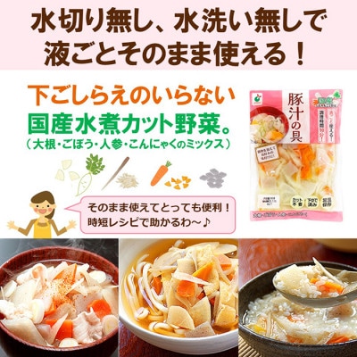 「うまみ丸ごと野菜 国産豚汁の具 390g」×10袋