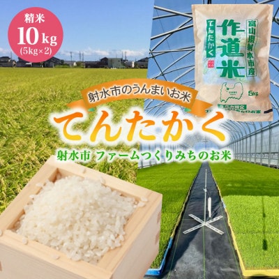 【先行予約・R8年産】ファームつくりみちのお米 作道米  てんたかく 10kg(5kg×2)精米