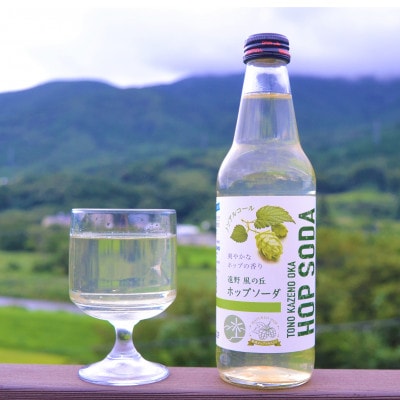 ノンアルコール 炭酸水 遠野風の丘 ホップソーダ 340ml 24本セット