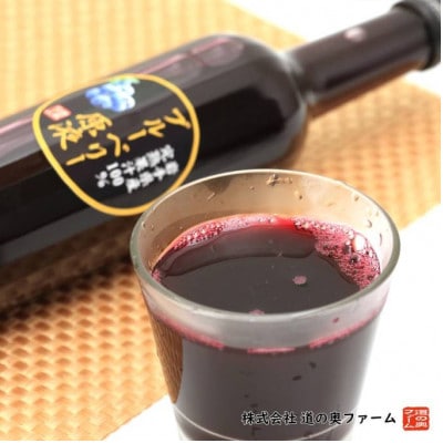【栽培期間中農薬不使用】遠野のブルーベリーから絞った原液 180ml×4本セット 道の奥ファーム