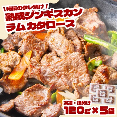 秘伝のタレ漬け熟成ジンギスカン(ラムカタロース)120g×5袋 冷凍
