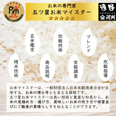 【毎月定期便】遠野産 あきたこまち 精米 河判 5kg全6回