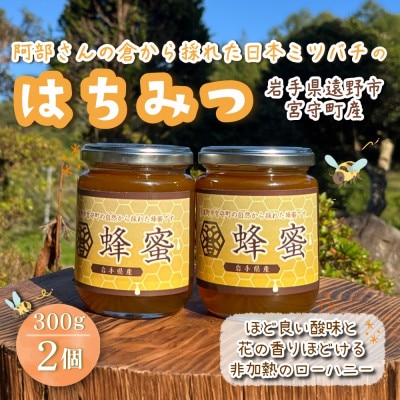 阿部さんの倉から採れた日本ミツバチ 蜂蜜 【300g×2】遠野食工房蔵