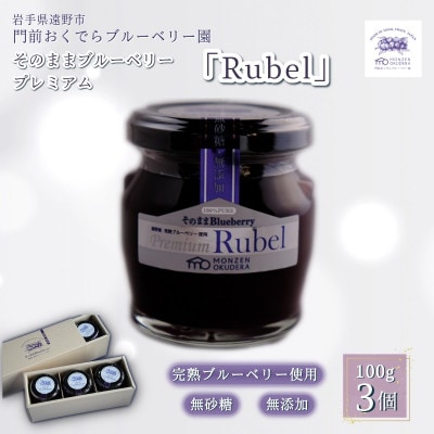 そのままブルーベリー プレミアム「Rubel」100g×3個セット