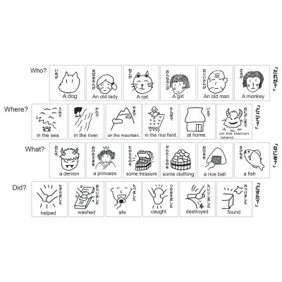 遠野の森の木の絵本 「 だれがどすた? 英語 版 Who did what?(女の子:日本語付き)」