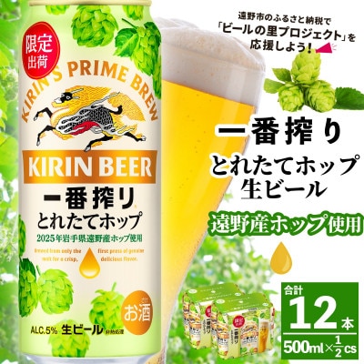 キリン 一番搾り とれたてホップ 生ビール 500ml×12本 【25年11月より順次発送】