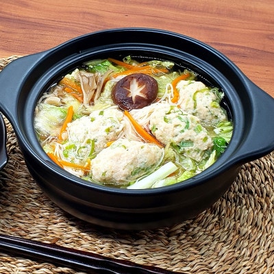 【レストラン銀河亭】生姜の効いた「 鶏だんご 鍋 」3個セット / 電子レンジ 温めるだけ 簡単調理