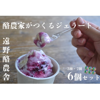 遠野酪農舎 ジェラート 130ml 6個 食べ比べ セット