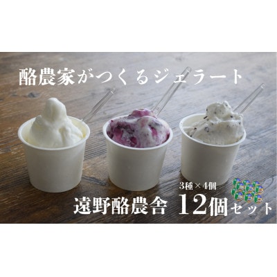 遠野酪農舎 ジェラート 130ml 12個 食べ比べ セット