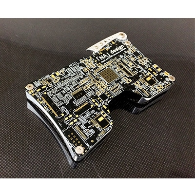 リアルな基板を使用したオリジナルカードケース「NA」design KIBAN CARD CASE・黒