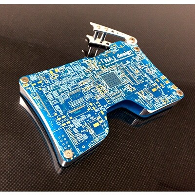 リアルな基板を使用したオリジナルカードケース「NA」design KIBAN CARD CASE・青