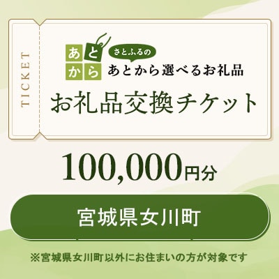 宮城県女川町　お礼品交換チケット　100,000円分