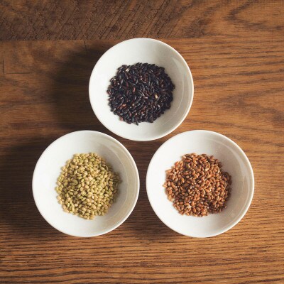 古代米＜黒米・緑米・赤米＞味比べボトルセット(各450g)