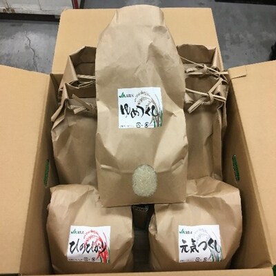 【JA筑紫厳選】 お米3品種18kgセット　