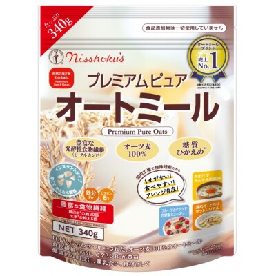 日食プレミアムピュア　オートミール「インスタントタイプ」(340g×12袋)【A02】