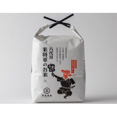 北海道由仁町産「六代目米将軍」無洗米　令和5年産ななつぼし【定期便】3kg×12回【C17】