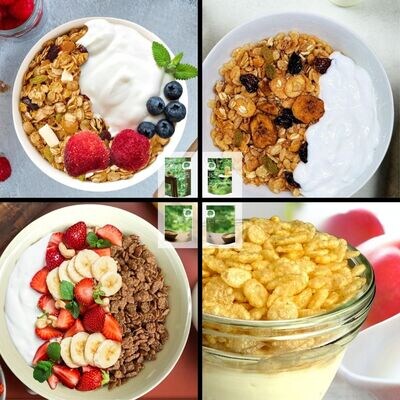 日食 からだ想いのシリアル 4種食べ比べセット【A34】