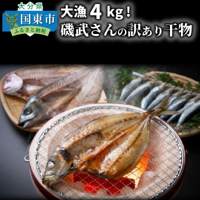 大漁4kg!磯武さんの訳あり干物 訳アリ セット 詰合せ 冷凍 ひもの_1021R