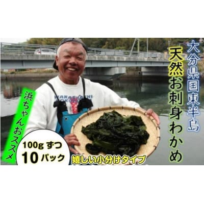 小分けでお届け!天然お刺身わかめ100g×10パック_1526R