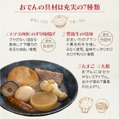 ＼テレビで紹介されました!/おおいたの味力集結!!おでん鍋/4パック計2.8㎏ _1309R