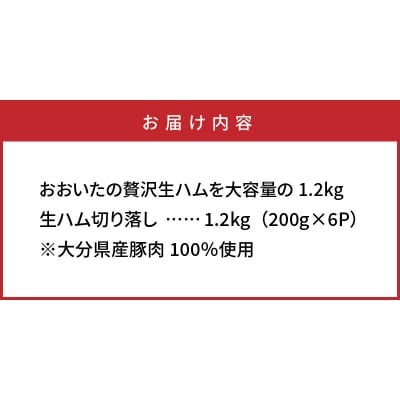 おおいたの贅沢生ハムを大容量の1.2kg_0245N