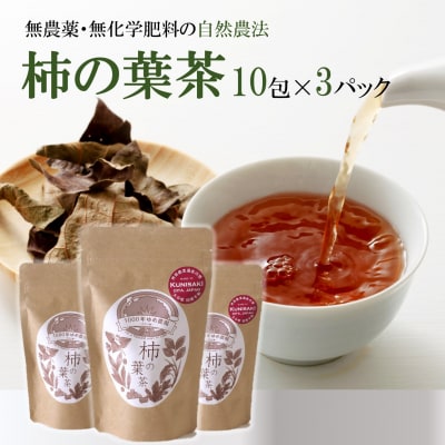 国東産「柿の葉茶」ティーバッグ 3g×10包入り×3袋(合計30包)_1920R