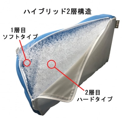 クロッツ エア ハイブリッドピロー / 厚み:8cm / ネイビー_2005R-2