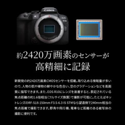 【Canon】キヤノン ミラーレスカメラ EOS R10 レンズキット18-45mm_0024C