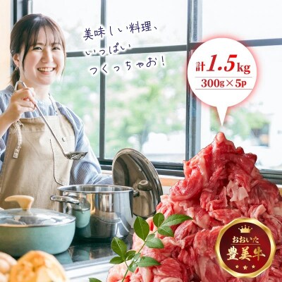 おおいた豊美牛切り落とし 1.5kg (300g×5P)_2263R