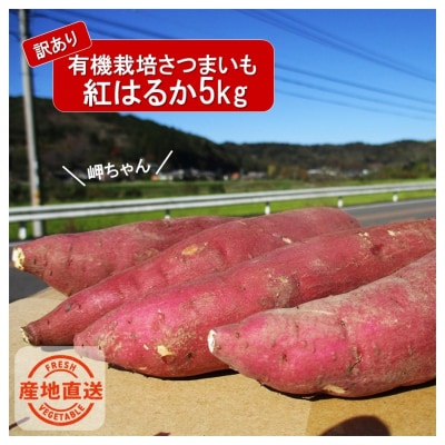【訳あり】有機栽培さつまいもの岬ちゃん5kg(品種:紅はるか)_2357R