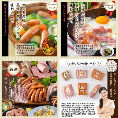 満足の1.14kg!おおいた味力ソーセージセット_1308R