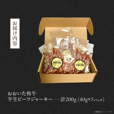 【黒毛和牛】 おおいた和牛 半生 ビーフジャーキー 200g (40g×5P) _2392R-1