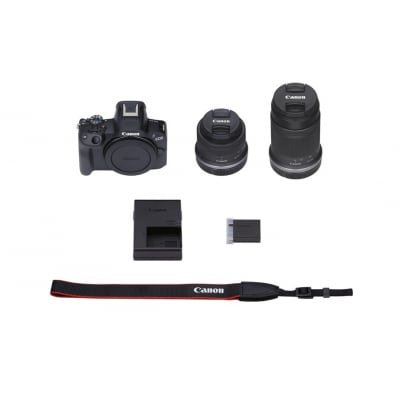 【ブラック】　キヤノン ミラーレスカメラ EOS R50(ダブルズームキット)_0043C-2