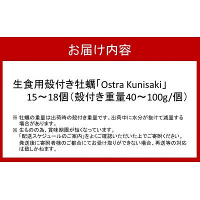 生食用殻付牡蠣「Ostra Kunisaki」15～18個(殻付重量40～100g/個)_2112R