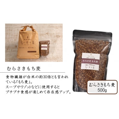 らいむ工房のむらさきもち麦500gと白米5kg_2506R