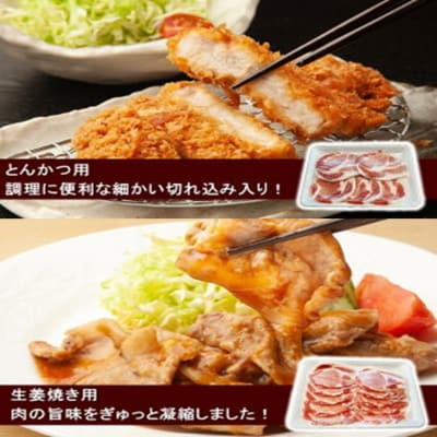 大分県産 豚ロース3種セット(とんかつ、生姜焼き、うす切り)約1.5kg_2481R