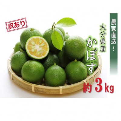 【先行受付】【訳あり】農家直送!竹中農園 かぼす 約3kg_2473R-2