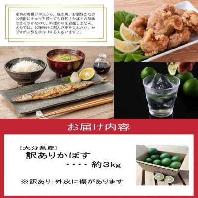 【先行受付】【訳あり】農家直送!竹中農園 かぼす 約3kg_2473R-2