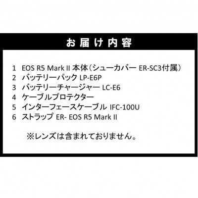 【Canon】 キヤノン ミラーレス カメラ EOS R5 MarkⅡ ボディーのみ_0047C