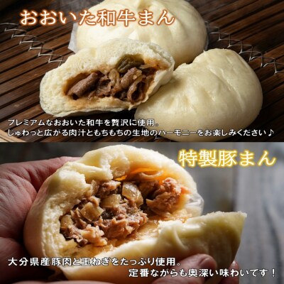 職人手作りの「おおいた和牛まん&特製豚まん&ミニ豚まん 贅沢食べ比べセット」_2564R