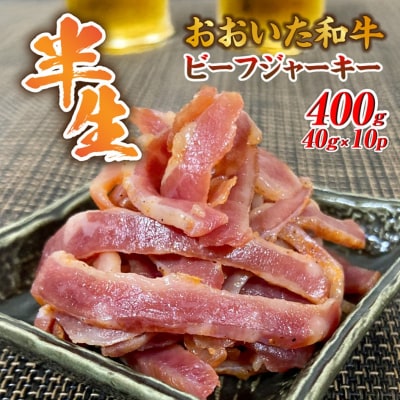 【黒毛和牛】 おおいた和牛 半生 ビーフジャーキー 400g (40g×10P)_2392R-2