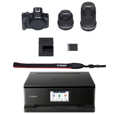 カメラ&プリンターセット Canon EOS R50 ダブルズームキット(ブラック)_0053C-2