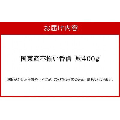【訳あり】国東産不揃いしいたけ約400g(香信)_2633R-1