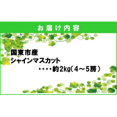 【先行受付】農家直送!新鮮!朝づみシャインマスカット約2kg令和8年産_2537R-3