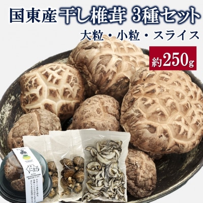 国東産干し椎茸 3種セット 計約250g_2655R