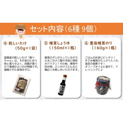 どれも美味しい!大分きのこの加工品セット 大分県 椎茸 乾しいたけ ストック 加工品_2652R