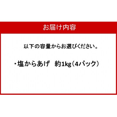 からあげグランプリ金賞受賞!選べる容量 塩からあげ1kg_2660R-1